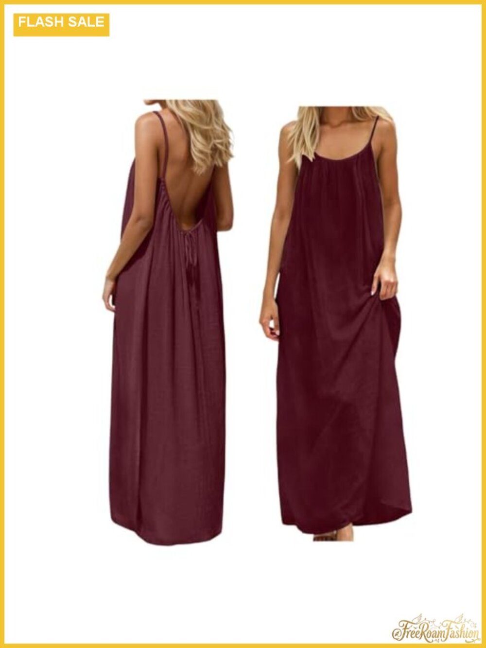 Sleeveless Backless Cami Lounge Dress for Women